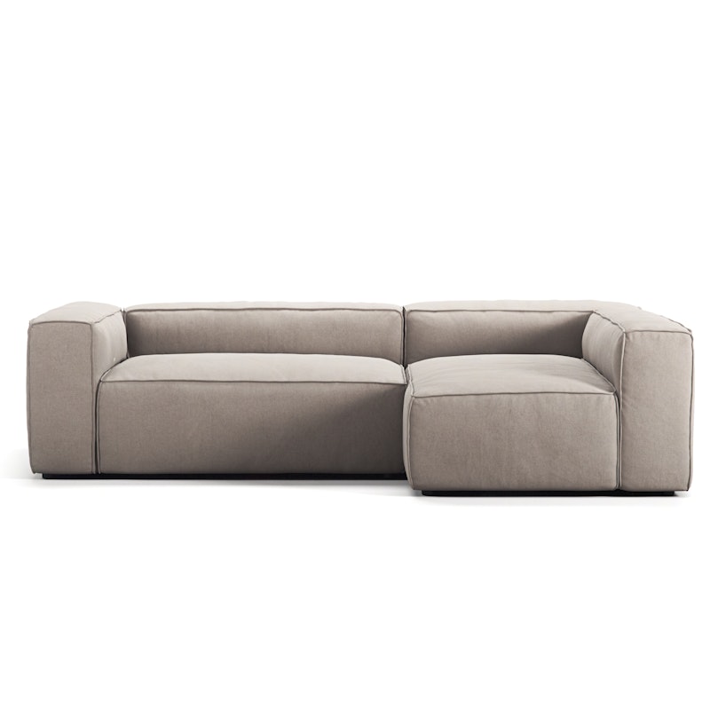 Grand 3-Sitssoffa Divan Höger Minetyg, Sandshell Beige