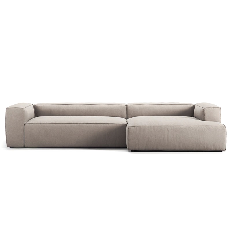 Grand 4-Sitssoffa schäslong Höger Minetyg, Sandshell Beige