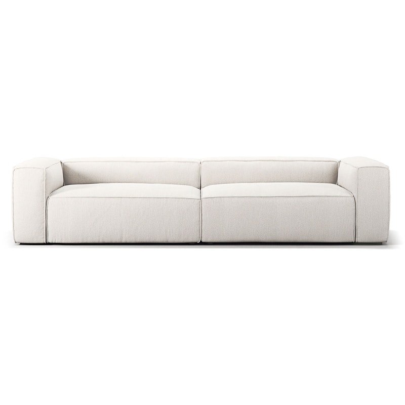 Grand 4-Sitssoffa Bouclétyg, Steam White