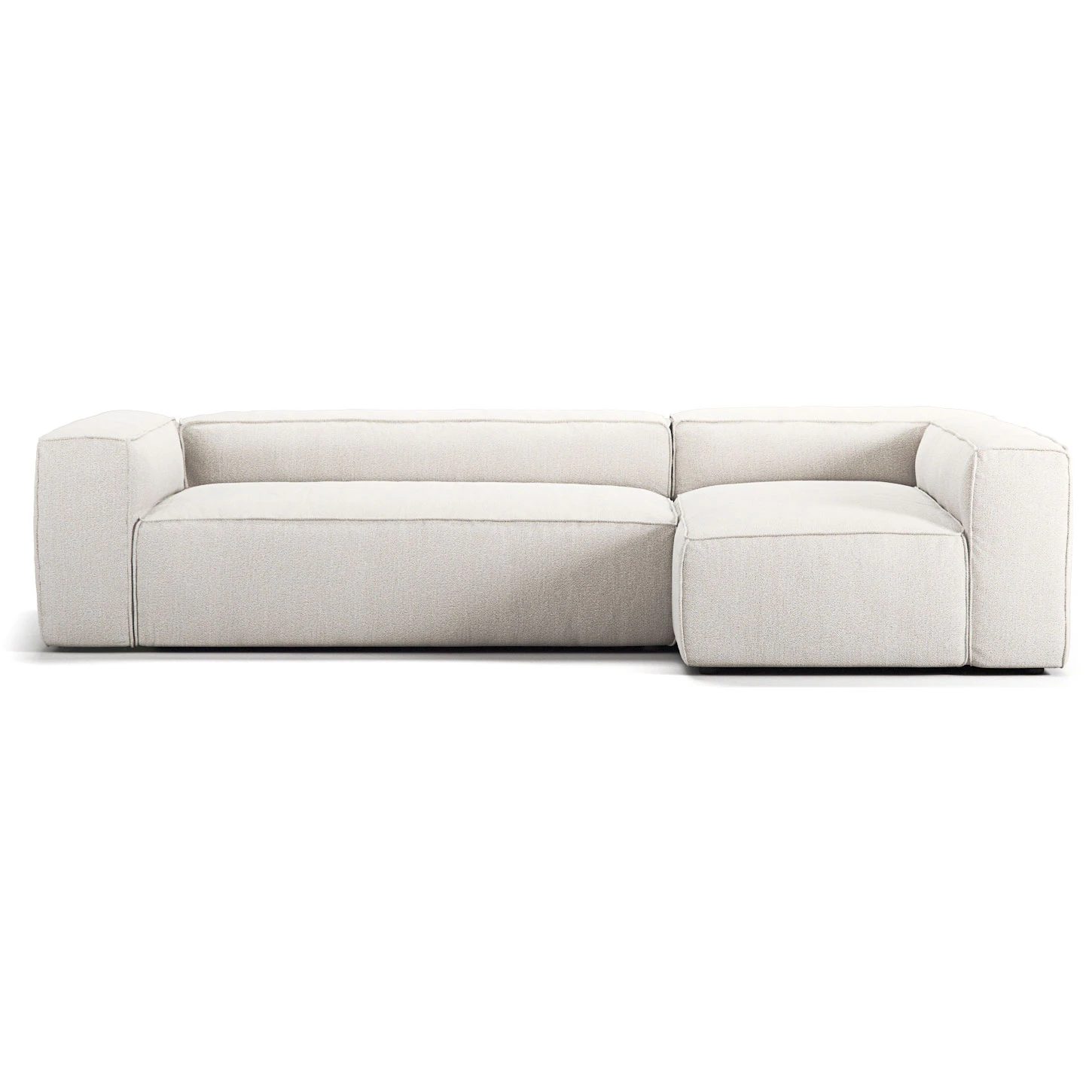 Decotique Grand 4-sitssoffa Divan H&ouml;ger tyg Steam White - H&ouml;rnsoffor & Divansoffor Boucl&eacute; Steam White - 372326-372328