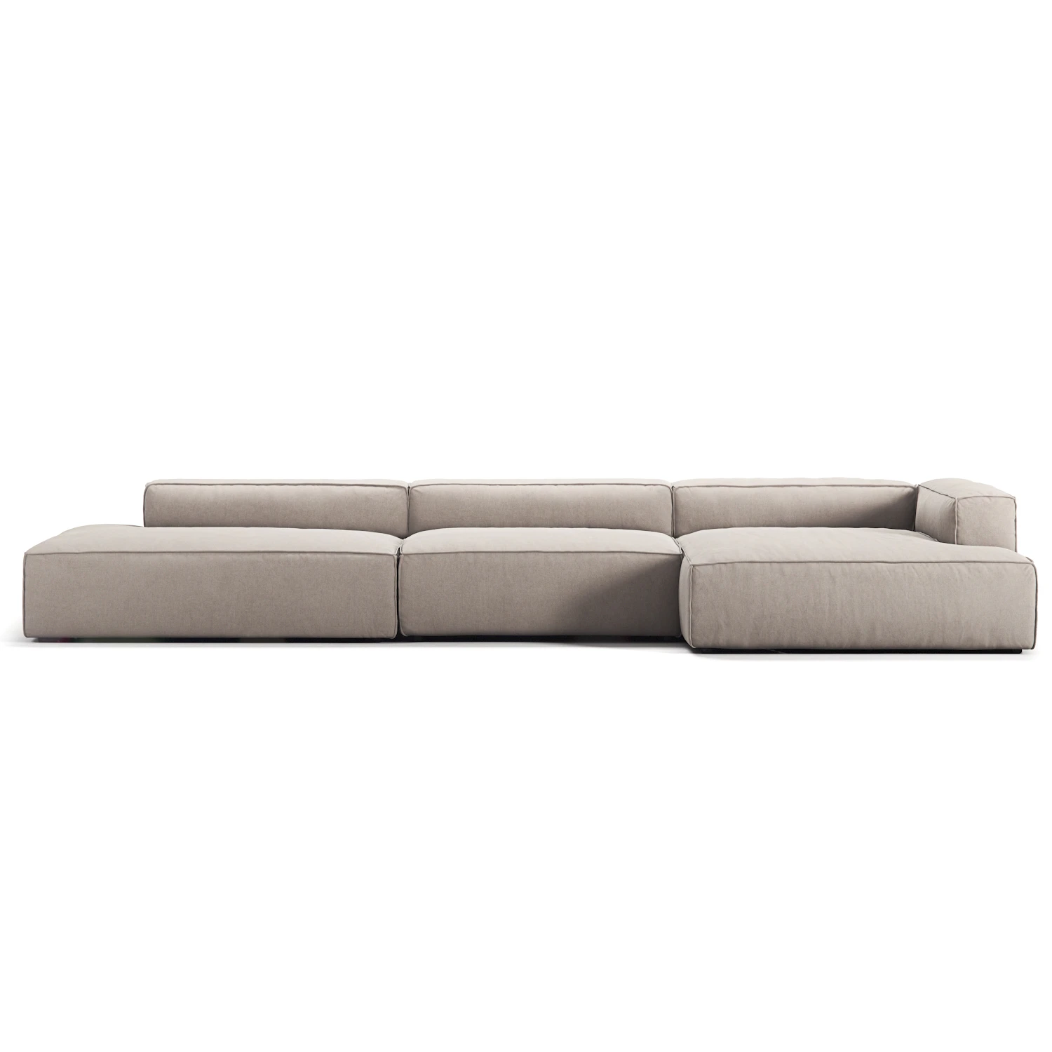 Decotique Grand 5-sitssoffa &Ouml;ppet Avslut V&auml;nster Minetyg Sandshell Beige - H&ouml;rnsoffor & Divansoffor Micro Chenille Sandshell Beige - 330938-300942-330953