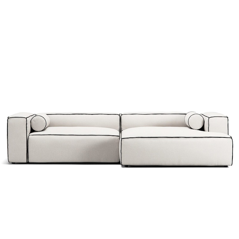 Grand Hue 3-Sitssoffa Schäslong Höger, Steam White / Mine Graphite