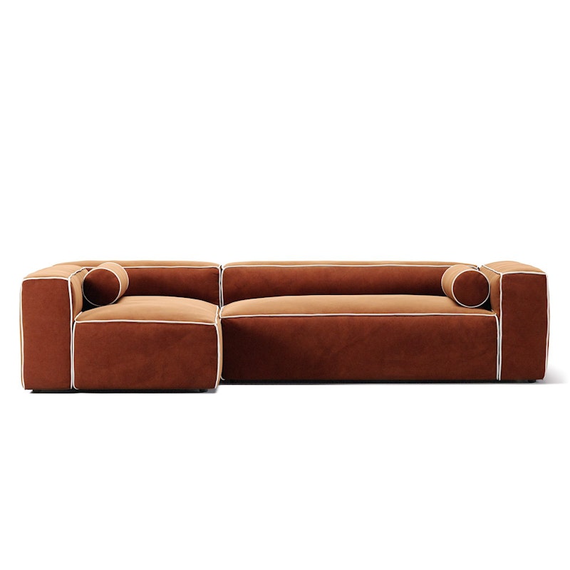 Grand Hue 4-Sitssoffa Divan Vänster, Copper Glow / Moon White