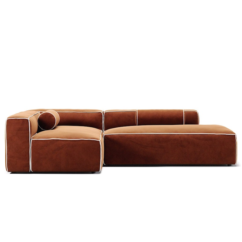Grand Hue Loungesoffa 3-Sits Öppet Avslut Höger, Copper Glow / Moon White