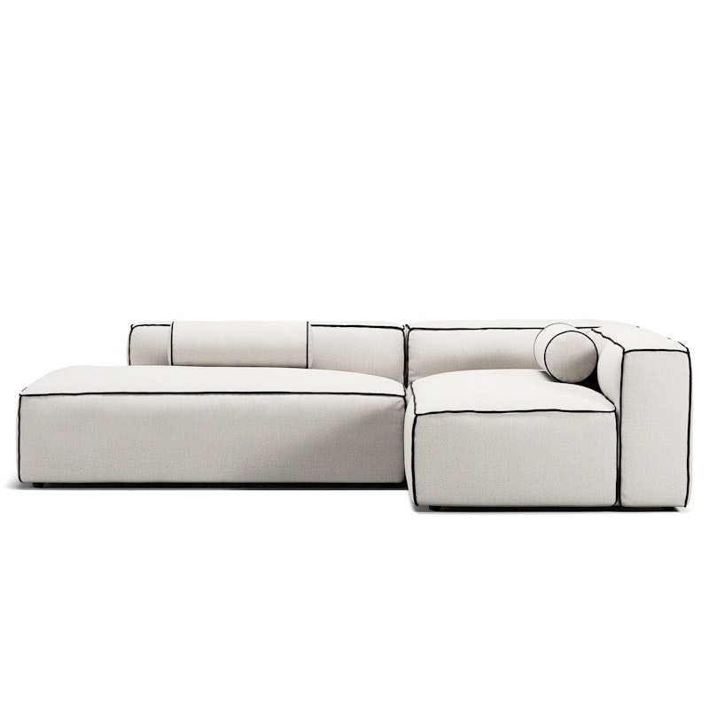 Grand Hue Loungesoffa 3-Sits Öppet Avslut Vänster, Steam White / Mine Graphite