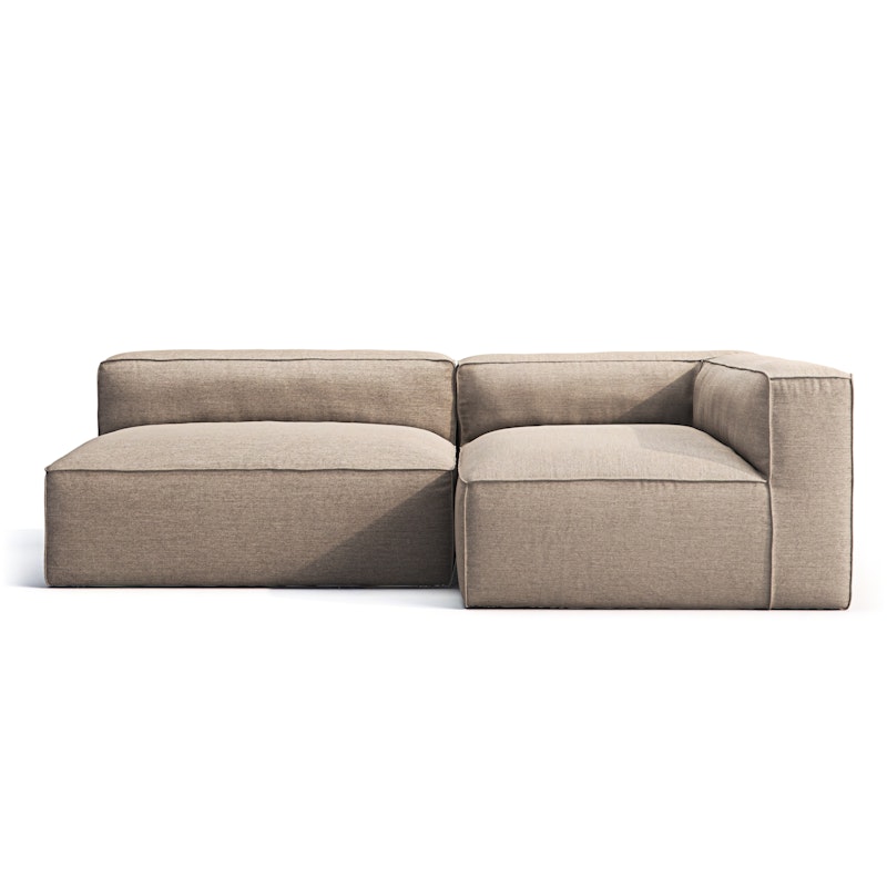 Grand Utomhus Loungesoffa 2-Sits Höger, Heather Grey