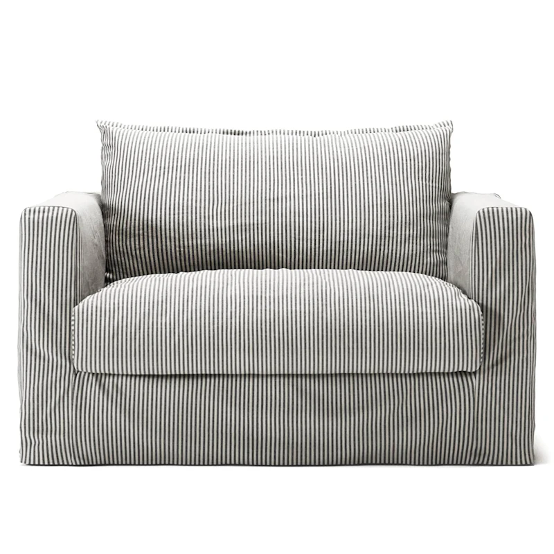 Klädsel Till Le Grand Air Nou Love Seat Linne, Ash Stripe