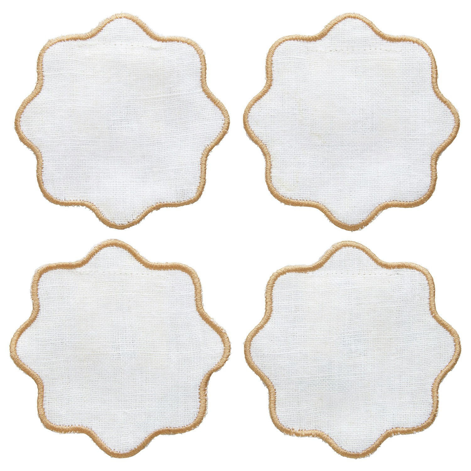 Decotique La Tavola Glasunderl&auml;gg 10x10 Cm Vit / Beige - Bomull Vit - 421713