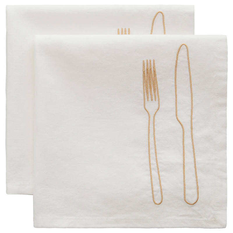 La Tavola Servett 45x45 cm 2-pack, Latte