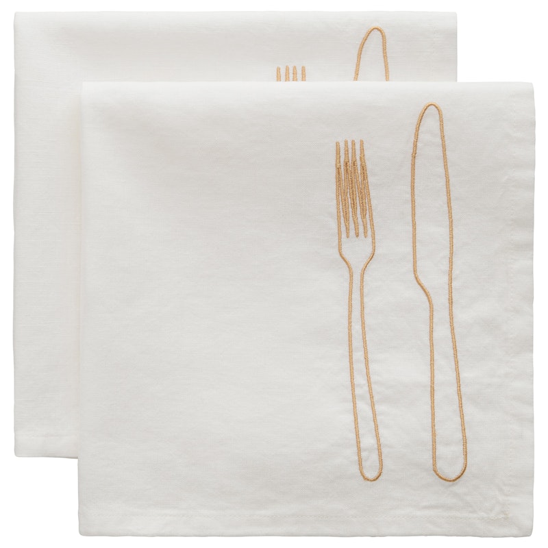 La Tavola Servett 45x45 cm 2-pack, Latte