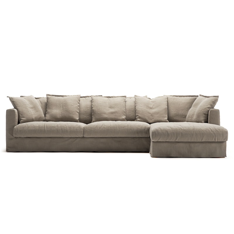 Le Grand Air 3-Sitssoffa Linne Divan Höger, Savage Linen