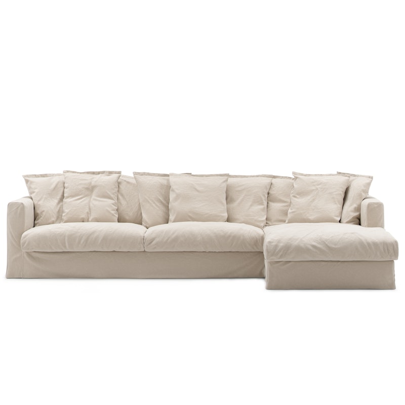 Le Grand Air 3-Sitssoffa Bomull Divan Höger, Beige