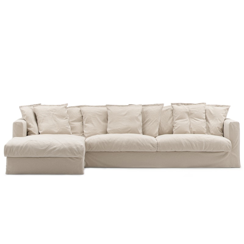 Le Grand Air 3-Sitssoffa Bomull Divan Vänster, Beige