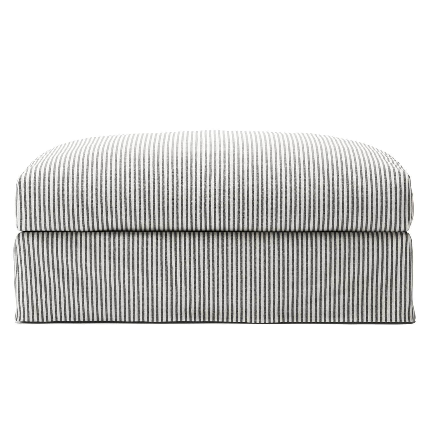 Decotique Le Grand Air Fotpall Ash Stripe - Fotpallar Linne Ash Stripe - 11003175+390744