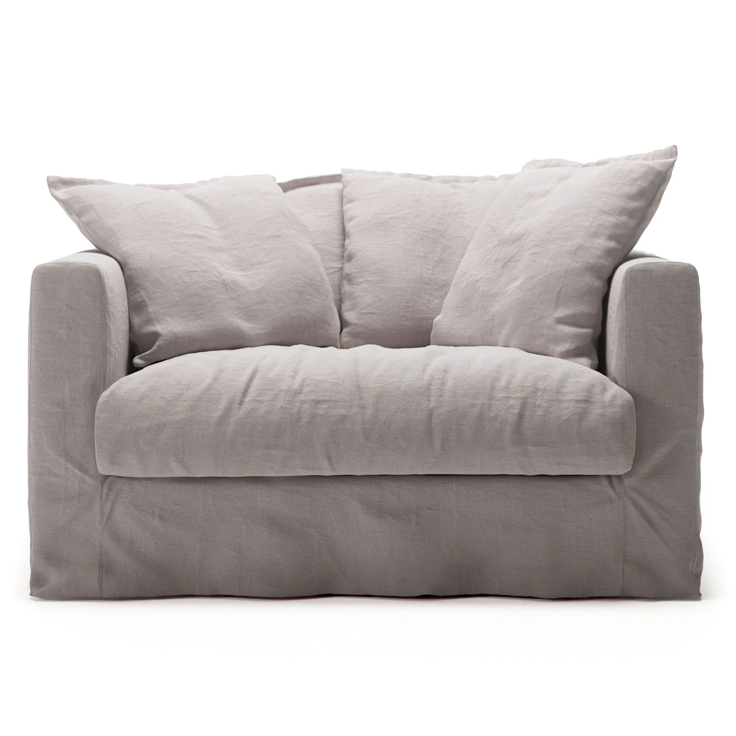 Decotique Le Grand Air Love Seat Misty Grey - F&aring;t&ouml;ljer Linne Misty Grey - 167156+431788+431786