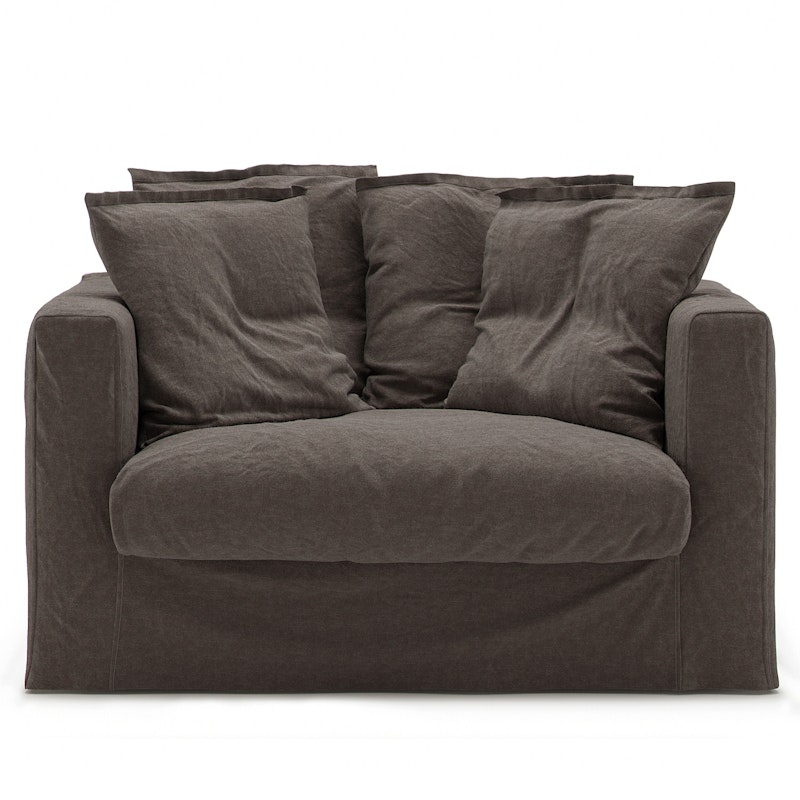 Le Grand Air Love Seat Linne, Truffle Brown