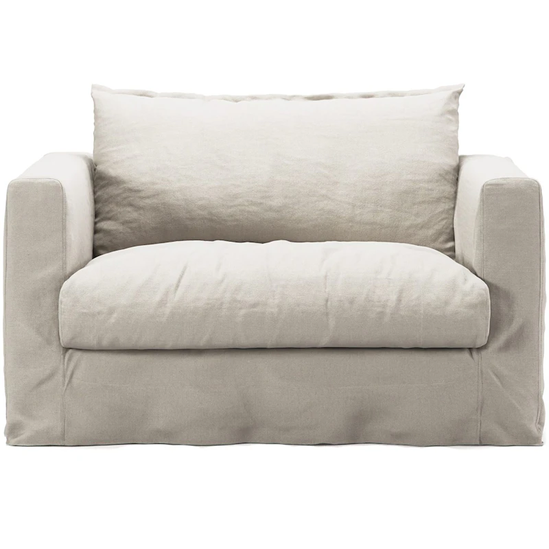 Le Grand Air Nou Love Seat Linne, Creamy White
