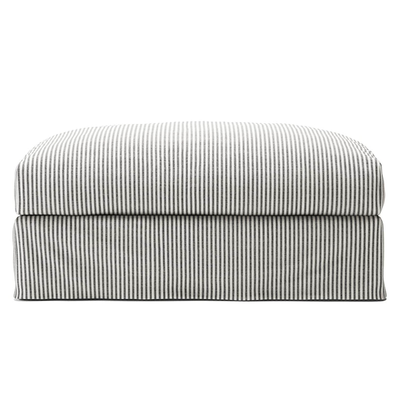 Klädsel Till Le Grand Air Fotpall Linne, Ash Stripe