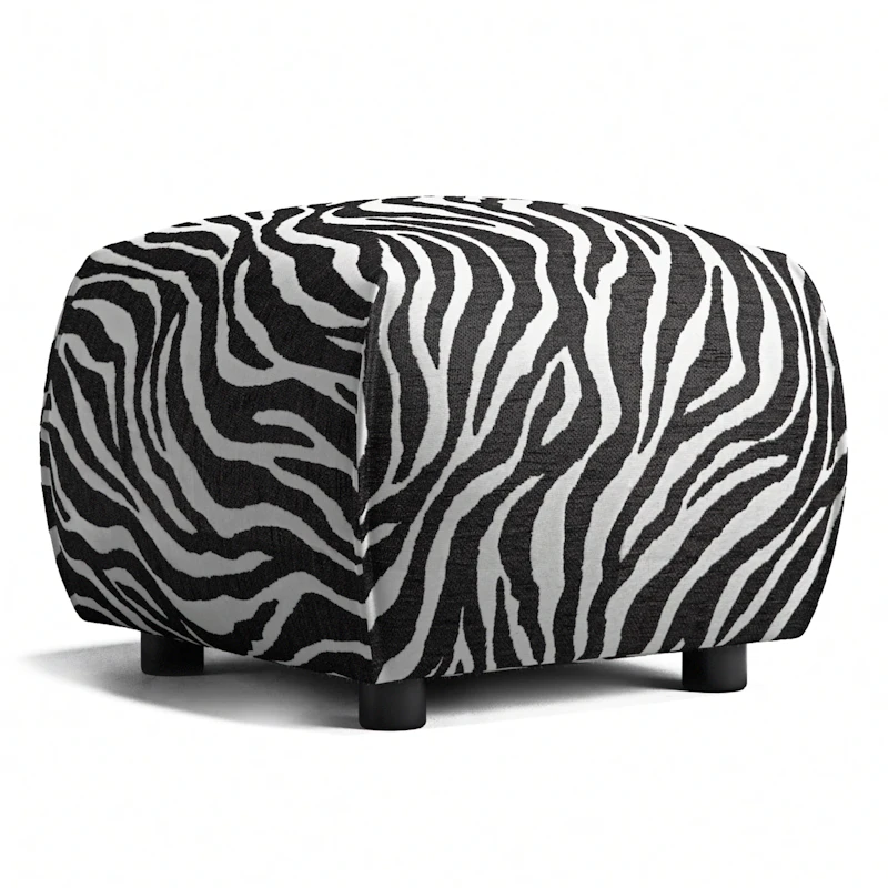 Le Petite Sittpuff Zebra, Svart / Vit