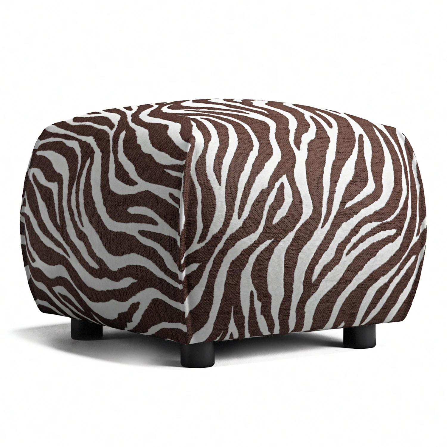 Decotique Le Petite Sittpuff Zebra Brun / Vit - Fotpallar Chenille Brun - 11103207