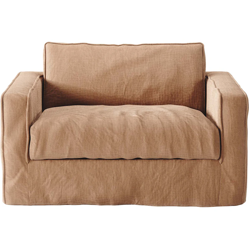 Klädsel Till Loom Nest Love Seat Linne, Taupe