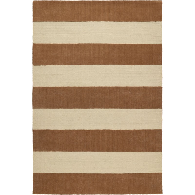 Nordic Stripe Ullmatta 250x350 cm, Beige / Rust