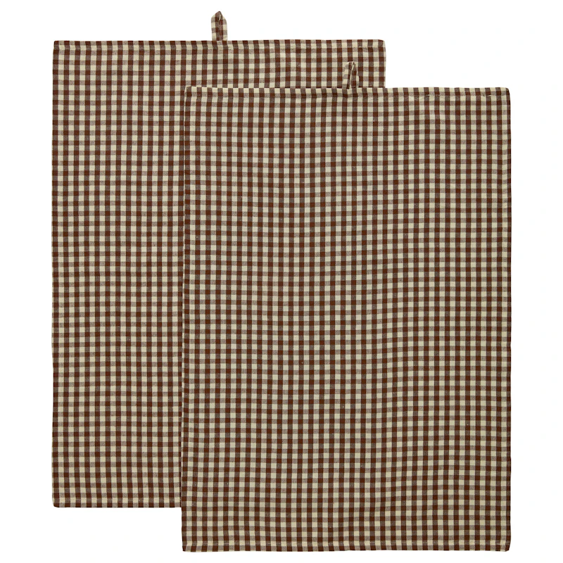 Oliva Kökshandduk 50x70 cm 2-pack, Brun