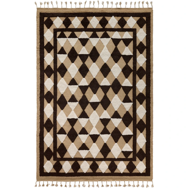 Oriental Grid Matta 300x400 cm, Brun