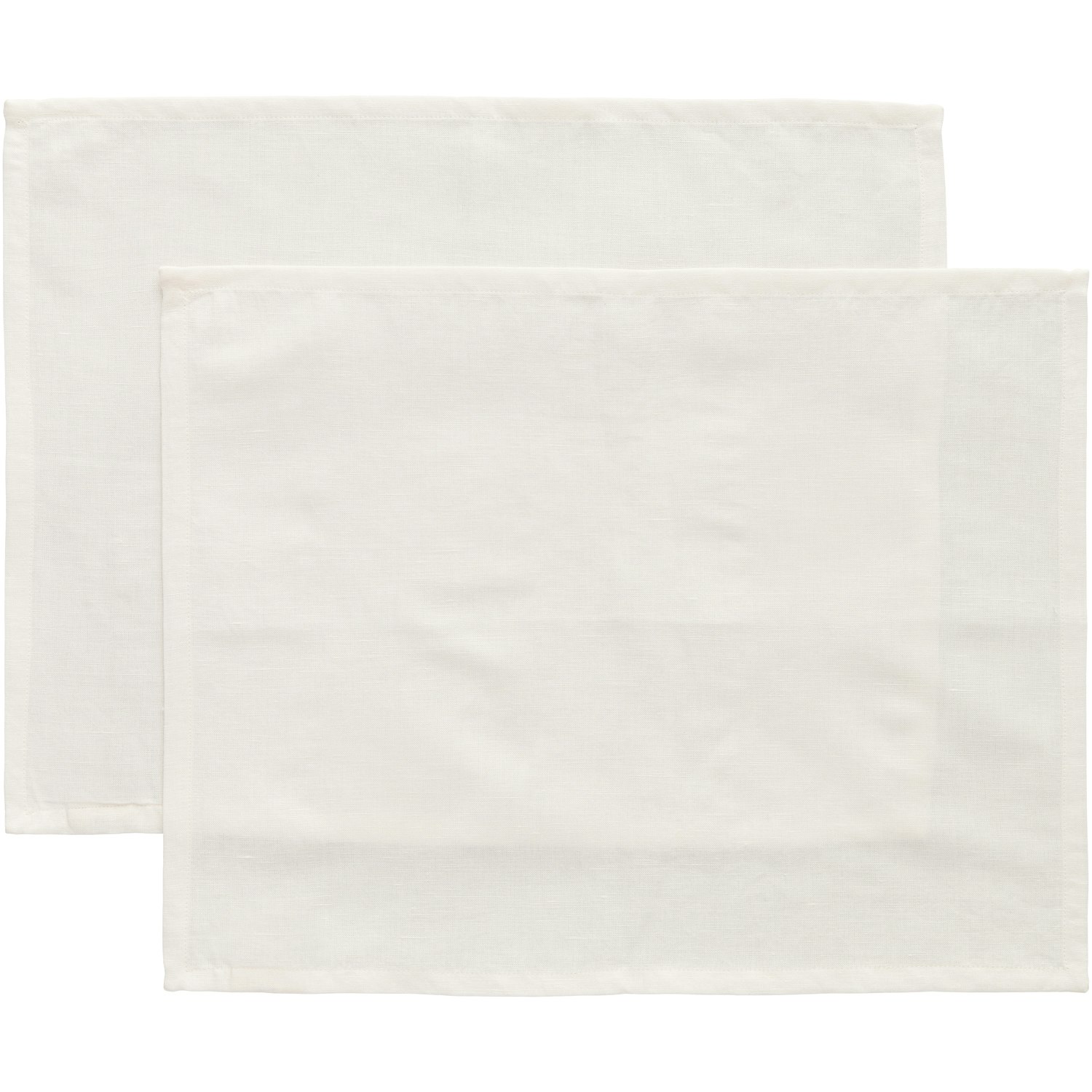 Decotique Sienna Bordstablett 35x45 Cm 2-pack Vit - Bordstabletter & Glasunderl&auml;gg Bomull Vit - ML-07
