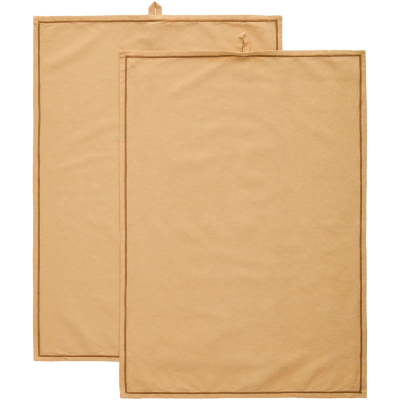Sienna Kökshandduk 2-pack 50x70 cm, Sand