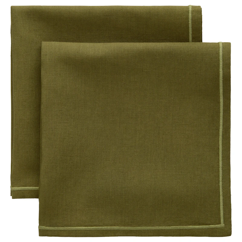 Sienna Servett 45x45 cm 2-pack, Oliv