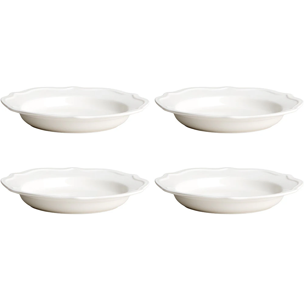 Decotique Violette Djup Tallrik 23 Cm 4-pack Vit - Djupa tallrikar Keramik Vit - 438126*4
