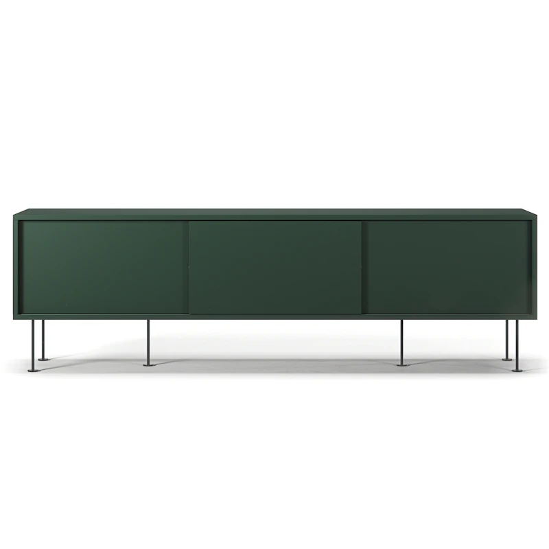 Vogue Mediabänk Med Ben 180 cm, Grön / Svart