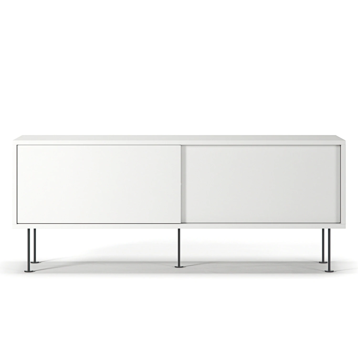 Decotique Vogue Mediab&auml;nk Med Ben 136 Cm Vit / Svart - Tv-b&auml;nkar & mediab&auml;nkar Mdf Vit - 190178-308810-308809