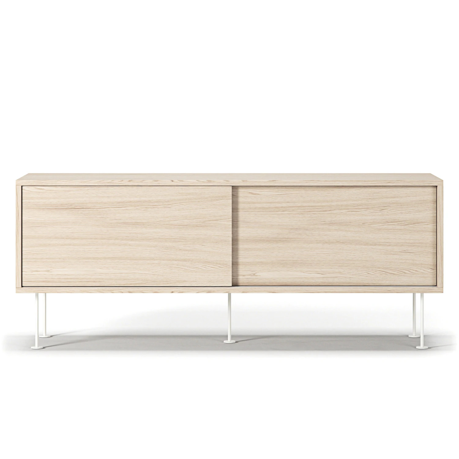Decotique Vogue Mediab&auml;nk Med Ben 136 Cm Vitpigmenterad Ek / Vit - Tv-b&auml;nkar & mediab&auml;nkar Ekfan&eacute;r Vitpigmenterad Ek - 190179-308812-308811