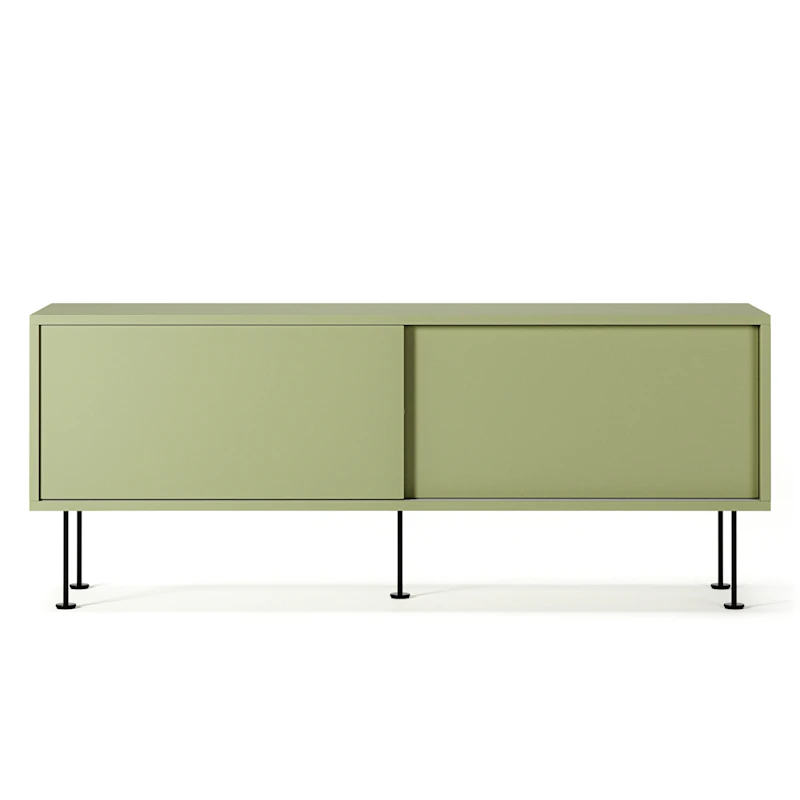 Vogue Mediabänk Med Ben 136 cm, Lint / Svart