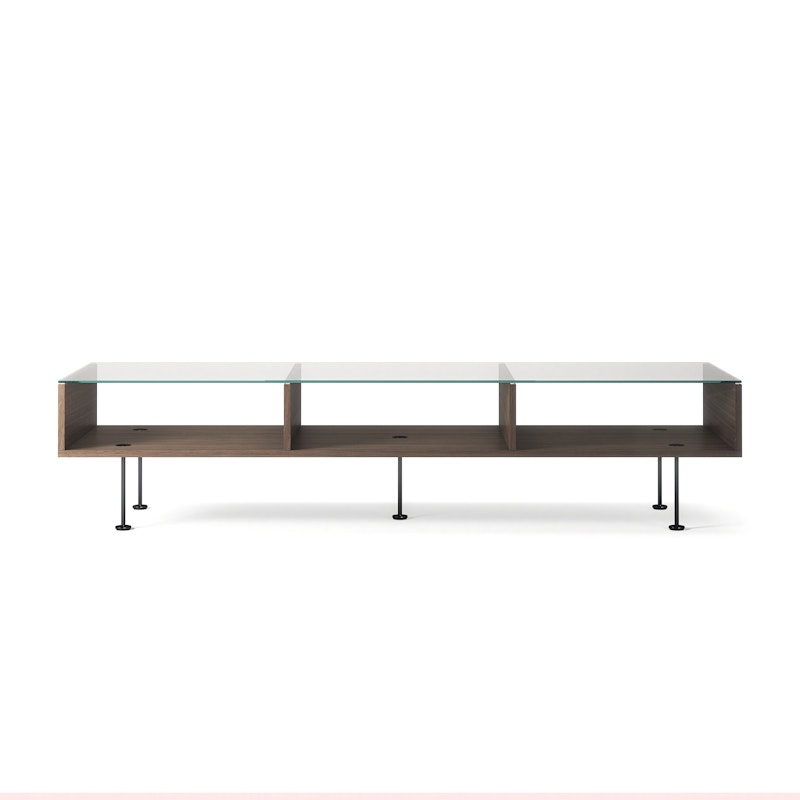 Vogue Soffbord 45x165 cm, Mörk Ek / Svart