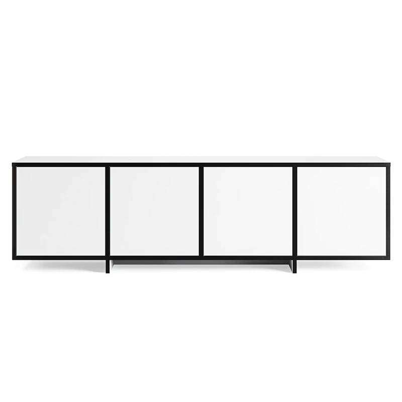 NOIR Mediabänk, Vit / Svart