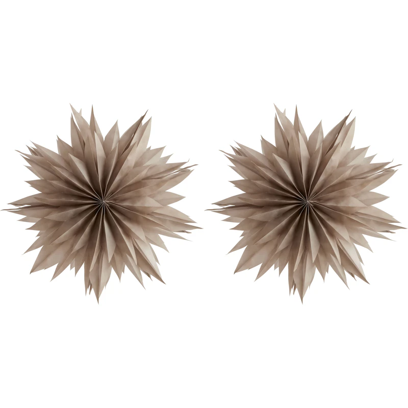Nova Pappersstjärna 50 cm 2-pack, Varmgrå