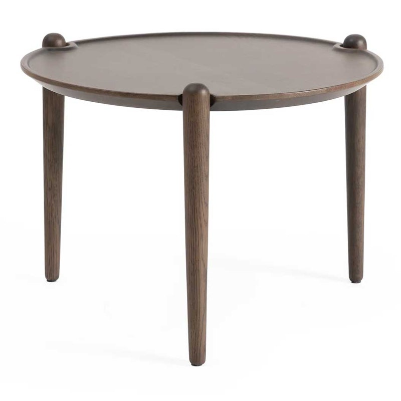 Aria Soffbord Ø50 Låg, Mörk Ek
