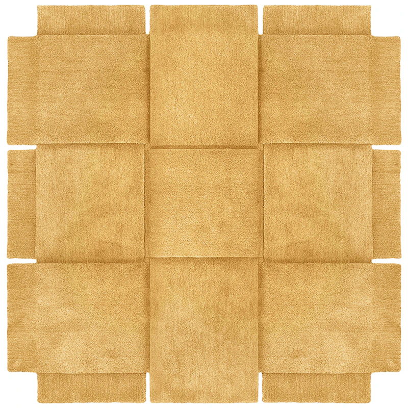 Basket Matta Yellow Ochre, 180x180 cm