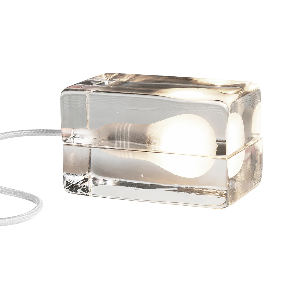 Design House Stockholm Block Lampa Vit Sladd - Bordslampor Glas Klar - 1260-0100
