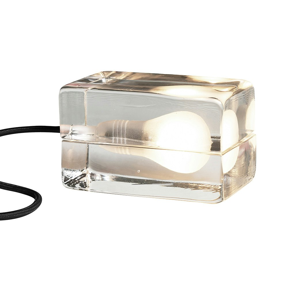 Design House Stockholm Block Lampa Svart Sladd - Bordslampor Glas Klar - 1260-1000