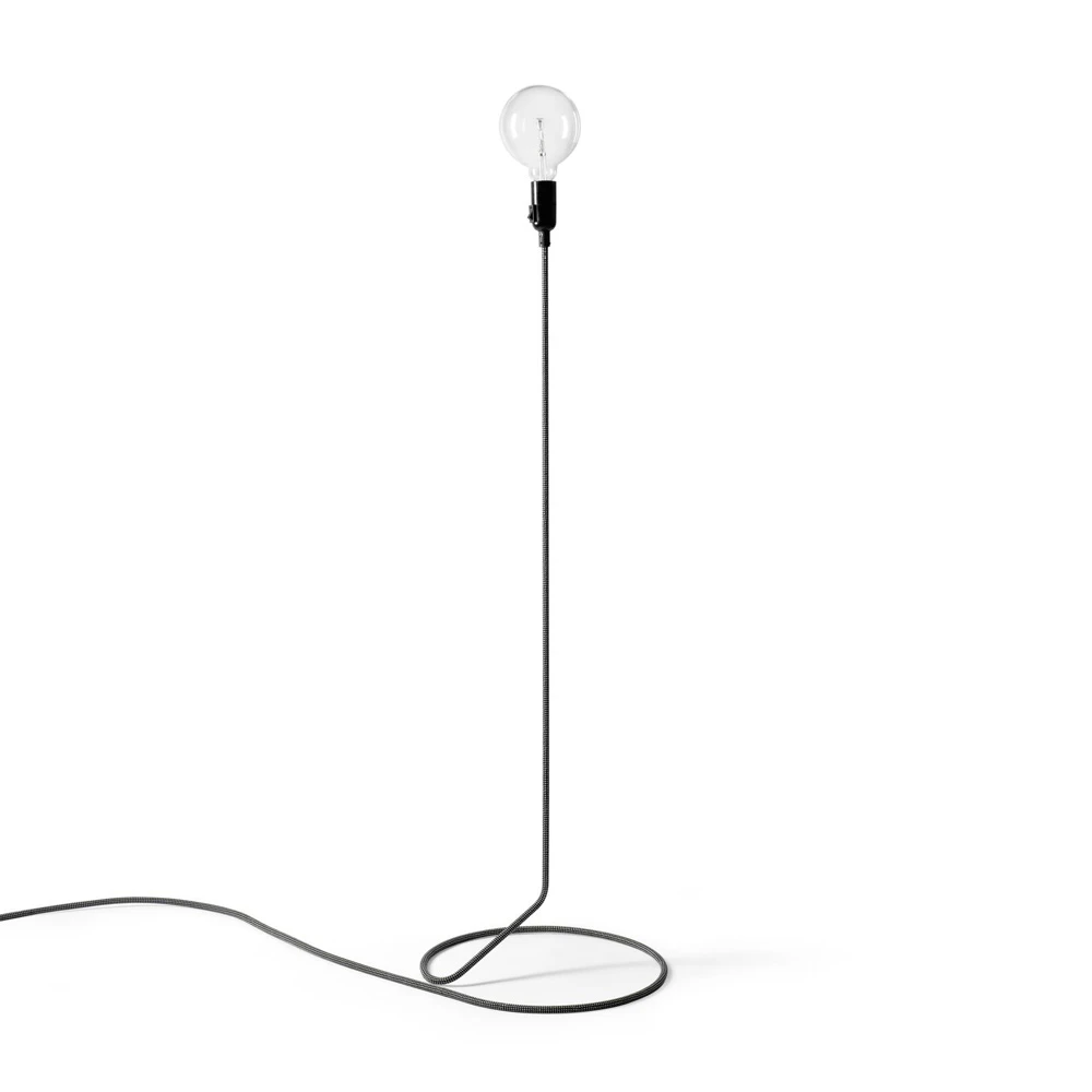Design House Stockholm Cord Golvlampa Svart/vit - Golvlampor St&aring;l Svart - 1422-0008