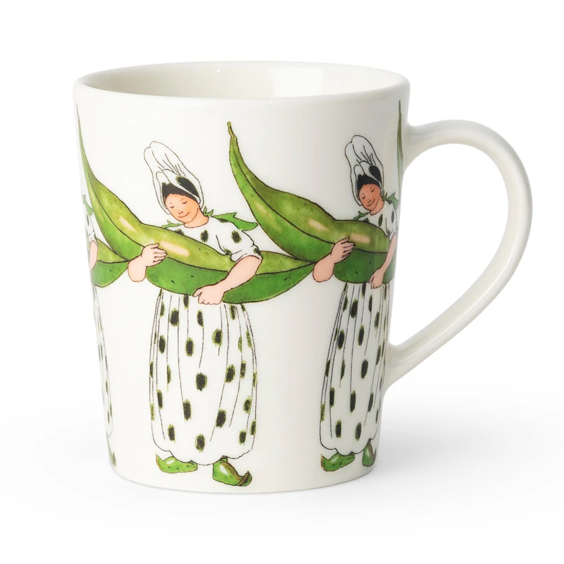Elsa Beskow Mugg 28 cl, Mrs Broad Bean