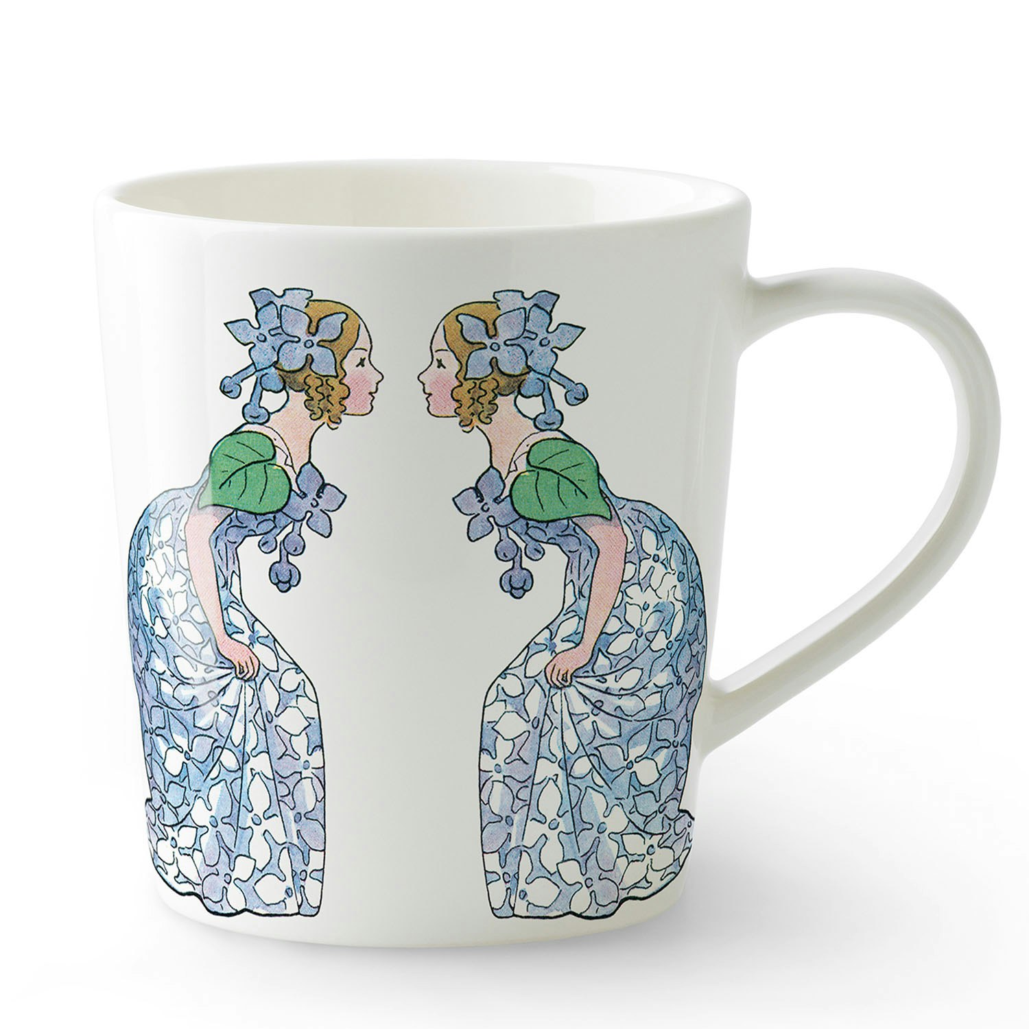 Design House Stockholm Elsa Beskow Mugg 40 Cl Vit / Lila - Kaffekoppar Benporslin - 3351-0100