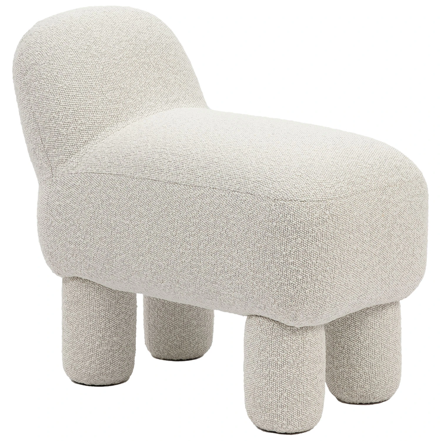 Design House Stockholm Lulu Sittpuff Cream - Sitts&auml;ckar & Sittpuffar Boucl&eacute; Cream - 2830-0900