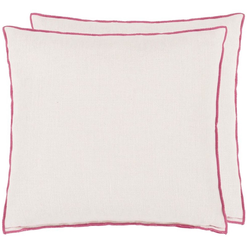 Brera Lino Kudde 43x43 cm, Alabaster / Fuchsia