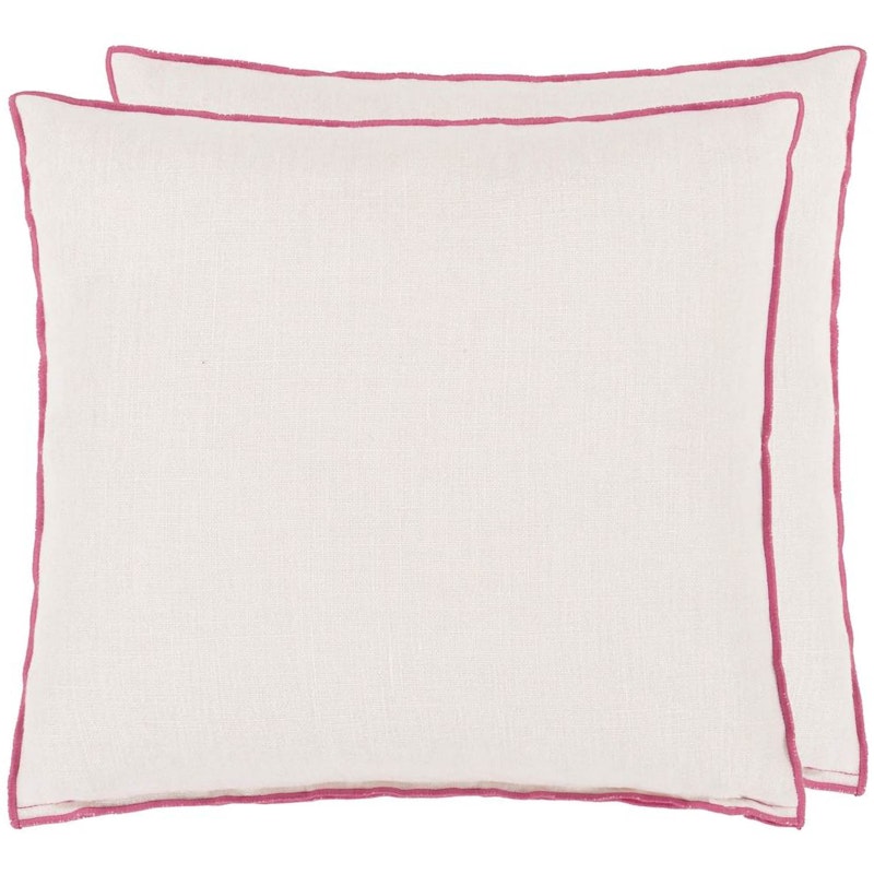 Brera Lino Kudde 43x43 cm, Alabaster / Fuchsia