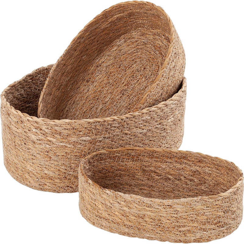 Emil Brödkorgar Oval 3-pack, Natur